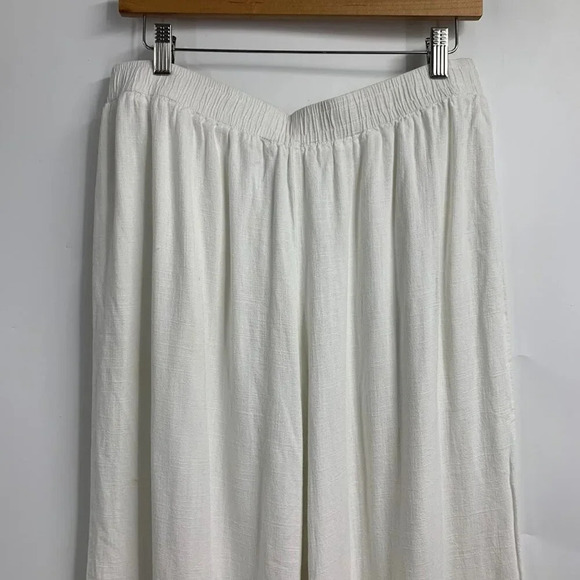 Princess Polly Women's Cotton Linen Blend Elastic Waist Wide Leg Pants Size 12 - Picture 4 of 14